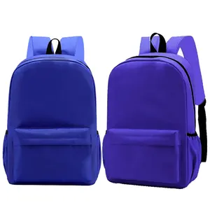 Large-Capacity Reusable Blue Color 600 Denier Polyester High Quality L Size Carriers School Bags Backpack for Girls