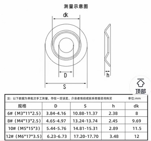 Tornillo autorroscante de acero inoxidable 304, con cabeza hueca cónica, con ojo de pez, cóncavo y convexo, para blanquear, fabricado en China - Product Image 2