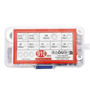 910/200 ชิ้น 304 สแตนเลสสตีลแหวนรองแบบแบนชุดอุปกรณ์เสริม (M2 M2.5 M3 M4 M5 M6 M8 M10 M12) เหมาะสำหรับตกแต่งบ้าน - Product Image 4