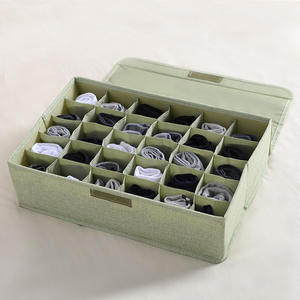 Foldable Grid <b>Storage</b> Box Fabric Dustproof <b>Storage</b> Bin Multi Grid <b>Underwear</b> Socks <b>Underwear</b> Organizer - Product Image 3