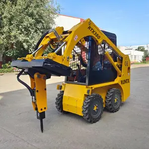 Runtx Fast Ship Skid Steer Loader Ce Certificate Track Mini Loaders Crawler Skid Steer With High Dump Bucket