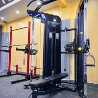 Appareil d'entraînement fonctionnel pour exercices de traction assistée, lat pulldown, dips assis et extensions des bras (biceps et triceps)