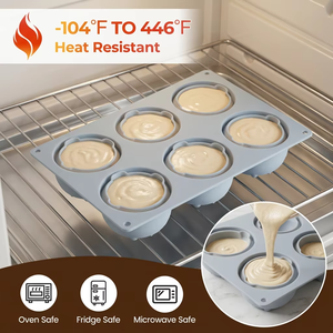 Custom 6 Cavity Fat Cat Shaped <b>Silicone</b> Baking Mold LFGB Platinum BPA Free Non Stick Mousse Cake Maker Easy Demold - Product Image 3