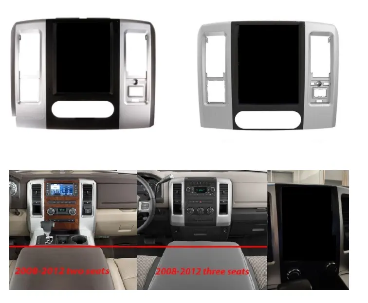 UPSZTEC экран Tesla Система Android Специальный автомобильный DVD GPS-навигатор видеоплеер для Dodge Ram Truck 1500 2500 2008 2009-2012