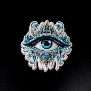 Venta al por mayor logotipo personalizado impreso <span class=keywords><strong>MALTA</strong></span> recuerdo turístico ojo de gato imán de plástico <span class=keywords><strong>para</strong></span> nevera - Product Image 2