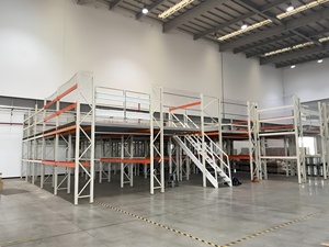 Plateforme de mezzanine personnalisable en acier, rayonnages industriels robustes en acier thermolaqué pour entrepôt, rayonnages de stockage pour grenier - Product Image 3