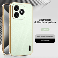 Coque arrière en TPU PC résistant aux chocs Lichicase, effet soie dorée, pour Honor X5C X5C Plus