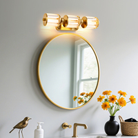 Nouvelle conception, design américain postmoderne, éclairage en cristal pour la maison, applique murale LED moderne pour chambre à coucher, salon, salle de bain