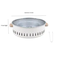 Brasero rond, brûleur à thé, barbecue, grill, cuisinière à charbon de bois portable d'extérieur, ensemble de camping d'hiver pour la maison