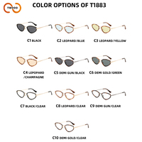 TWOOO T1891 Nouvelle Arrivée Lunettes de Soleil Tendance Transfrontalières Luxe Léger Monture Fine Œil de Chat Lunettes de Mode Haut de Gamme Vente en Gros