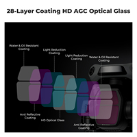 K&F Concept Lot de 4 filtres à densité neutre ND8 ND16 ND32 ND64 pour DJI Air 3S, ensemble de filtres ND multicouches