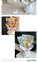 Kertas Pembungkus Bunga Tahan Air Berlapis PVC Sintetis untuk Buket Florist dan Kado 35 X 45 cm Anti Kerut