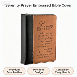 Sac de transport pour Bible en cuir PU grand format avec poignée – Housse de protection classique pour livre religieux - Product Image 1