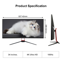 Monitores DE JUEGOS DE PC 4K de alto rendimiento Monitor de escritorio de luz azul anti de 34 pulgadas para oficina de PC