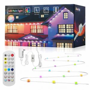 Luces LED RGBIC Inteligentes para Exteriores de 100 Pies y 60 LED, DC24V, Control por Aplicación Wifi, Control por Voz, IP67, Luces Navideñas Permanentes para Exteriores - Product Image 1