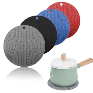 蜂窝硅胶桌垫圆形防水锅垫耐热餐垫餐具家用和厨房小工具/配件