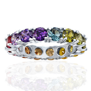 Anello Elegante Stile Gemma Colorata per Donne - Product Image 3