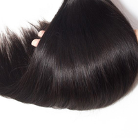 Extensions de cheveux lisses de 30 pouces avec closure 4x4 HD transparente en dentelle péruvienne et mèches 3/4