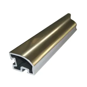 Marco de aluminio de ventilación de perfil de uso industrial de tubería para pared de vidrio