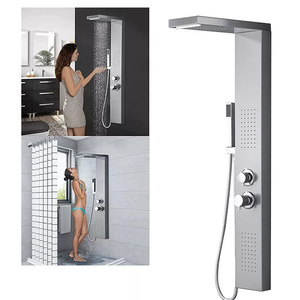 Panel <span class=keywords><strong>de</strong></span> <span class=keywords><strong>Ducha</strong></span> <span class=keywords><strong>de</strong></span> Acero Inoxidable <span class=keywords><strong>para</strong></span> Montar en la Pared, con 5 Funciones - Product Image 1