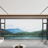 Système de fenêtres en aluminium moderne avec verre isolant Low-E, fenêtres panoramiques sur mesure pour villas et projets de construction