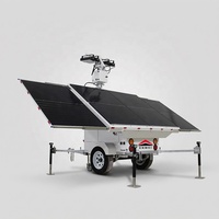 Remorque solaire mobile polyvalente, système d'éclairage solaire, remorque d'éclairage avec des lumières LED haute luminosité pour l'éclairage des stades