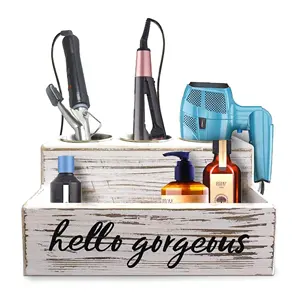 Houten Dyson Haarstyling Droger Tool Organizer Houder Muurbevestiging Voor Badkamer En Schoonheidssalon