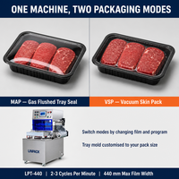 Machine de scellage de barquettes sous vide semi-automatique LINPACK SUS304 avec fonction MAP pour l'alimentation