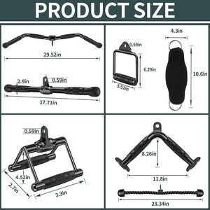 Essential Cable Machine Accessories for Home Gym <strong>LAT</strong> <strong>Pulldown</strong> Tricep Pull Dip Stand <strong>Attachments</strong> - Product Image 3