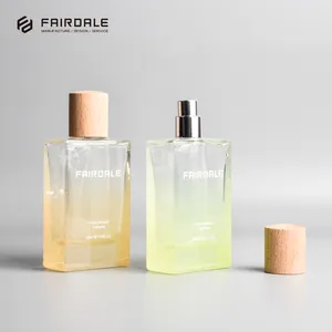 Kemasan Kustom Mewah 30Ml 50Ml 60Ml Botol Parfum Kosong Isi Ulang Tutup Kayu