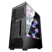 Boîtier d'ordinateur de jeu ATX Tower avec verre trempé et design RGB