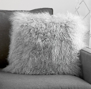 Coussin de siège en fourrure de mouton mongole véritable de haute qualité oreiller en fourrure d'agneau tibétain de luxe conception de château carré pour une utilisation hospitalière à domicile - Product Image 3