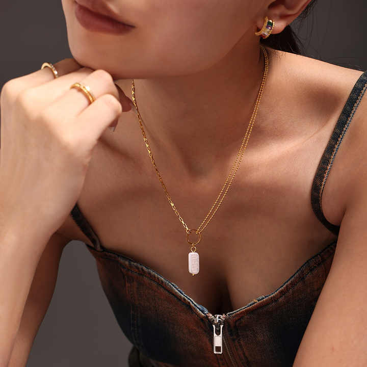 YOUBEIYEE 16.4ft Gold Plated Stainless Steel Pearl Chain - Jewelry Making Supplies With Pearls, Lobster Clasps & Jump Rings