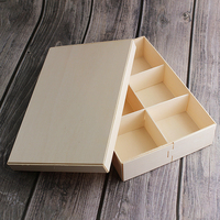 Boîte à pâtisserie en bois biodégradable de qualité alimentaire avec séparateurs pour gâteaux, muffins, mini-pains, chocolats, sushis, sucre, à emporter avec couvercle