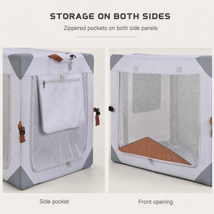 Foldable Pet Carrier Crate Breathable Mesh Traveling <b>Cat</b> Dog <b>House</b> Zipper Closure Portable <b>Indoor</b> Outdoor - Product Image 5