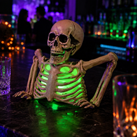 Décoration de squelette lumineuse pour Halloween, idéale pour les fêtes dans les maisons hantées, la décoration de table et les fans d'horreur