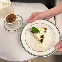 TESSWANG - Vaisselle en céramique blanche personnalisée avec logo, formes variées, ensembles de vaisselle et assiettes, vaisselle en gros pour hôtel et restaurant