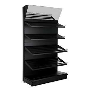 Espositore Mobile in Metallo Personalizzato OEM da 1200mm di Larghezza, Scaffalatura a 3 Ripiani per Supermercato, Robusta per Frutta e Verdura - Product Image 1