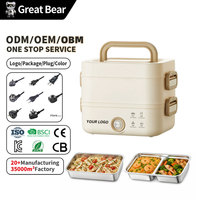 Boîte à bento électrique multi-couches en acier inoxydable SUS304 Great Bear 250W 220V, chauffage rapide, pour adultes