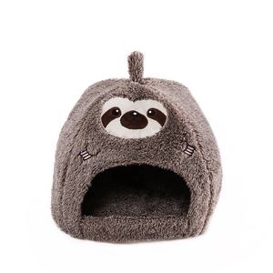 Роскошные милые кровати для домашних животных, новый дизайн, серия ленивцев, мягкая теплая кровать для кошек и собак с различными формами, изготовленная из плюша - Product Image 3