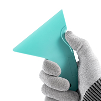 Raclette triangulaire en plastique bleu, directement de l'usine, pour l'application de film vinyle automobile et la pose de film teinté pour vitres