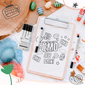 Stylos à pointe fine Likcut W7-4BK pour <span class=keywords><strong>machine</strong></span> à vinyle, encre noire aquarelle 0,4 mm, stylos pour écrire, dessiner, colorier, coller, étiqueter - Product Image 3