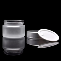 Großhandel Mattglas Feuchtigkeitscreme-Tiegel 5g 10g 15g 20g 30g 50g 100g Mattglas Lippenbalsam Körperpeeling Behälter mit Schraubverschluss