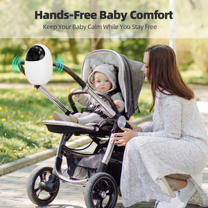 Poussette intelligente pour bébé avec fonction berceuse, 1800 mAh, minuterie automatique, bruit blanc, 5 vitesses de vibration, lumière LED nocturne, USB-C, OEM - Product Image 4