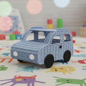 Panier <span class=keywords><strong>de</strong></span> rangement en corde <span class=keywords><strong>de</strong></span> papier naturelle tressé à la main, écologique, en forme <span class=keywords><strong>de</strong></span> voiture, pour le rangement des jouets et des aliments des enfants - Product Image 3