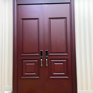 Puerta Antirrobo Moderna de Acero y Madera Compuesta con Aislamiento Térmico y Acústico para Entradas Críticas Exteriores en Edificios Públicos - Product Image 3