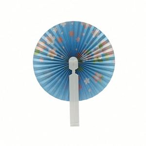 พัดจีนหรูหรา พิมพ์ลายตามสั่ง พัดพับทรงกลมแบบพกพา - Product Image 3