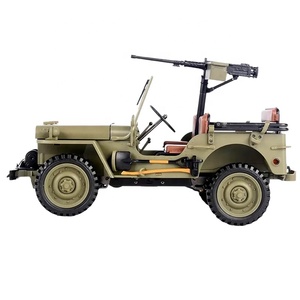 1:14 échelle 1941 mo détartreur Willys <span class=keywords><strong>4X4</strong></span> RC <span class=keywords><strong>camion</strong></span> <span class=keywords><strong>militaire</strong></span> 2.4Ghz télécommande avec treuil lumière LED accessoires pour tout Terrain amusant - Product Image 2