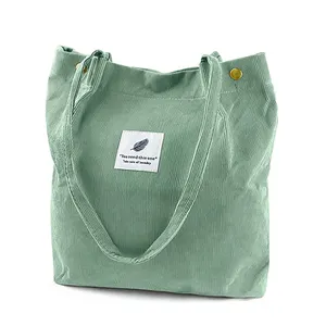 Borsa a tracolla in velluto a coste con tracolla in tela per donna borsa a tracolla per ragazza con tasca interna per lavoro spiaggia pranzo viaggio Shopping drogheria