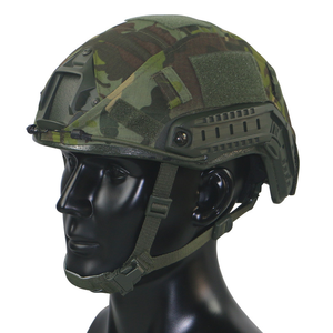 Casco táctico DF0330 Woodland Jungle Forest multicolor MC Camo con sistema MOLLE y correa de barbilla ajustable para protección al aire libre. - Product Image 1